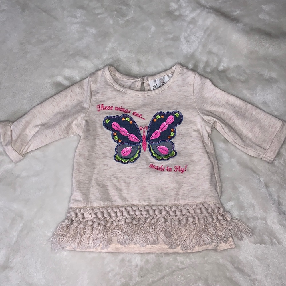 Rare editions créame colored baby girl top
